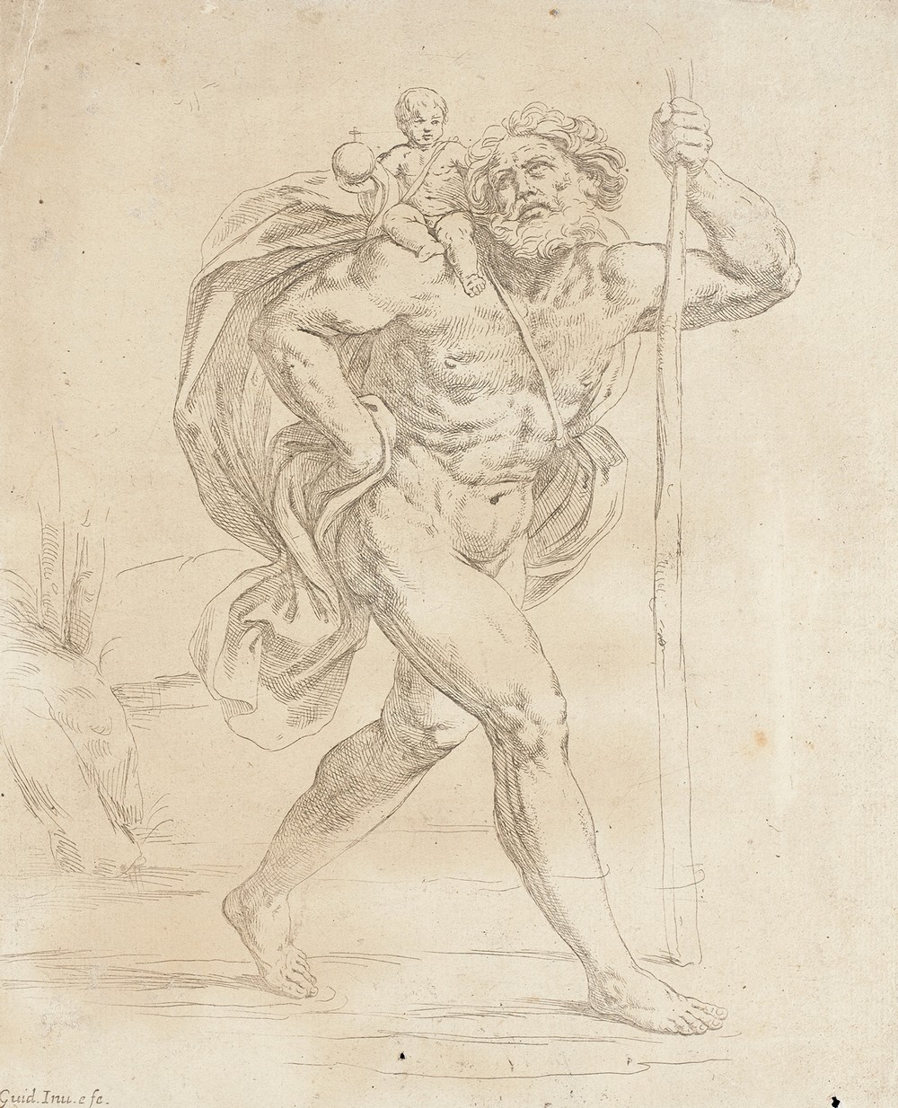Saint Christopher and the Holy Child