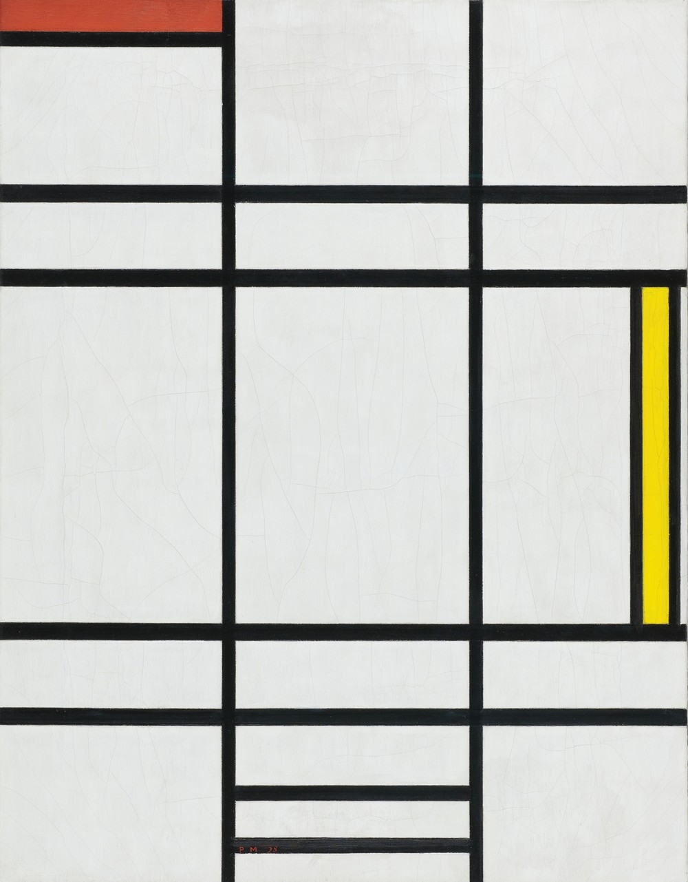 Composition in White, Red, and Yellow