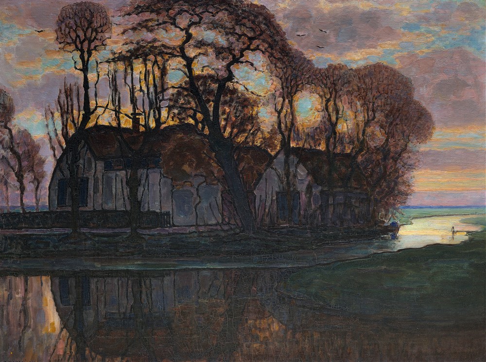 Farm Near Duivendrecht, in the Evening (About 1916)