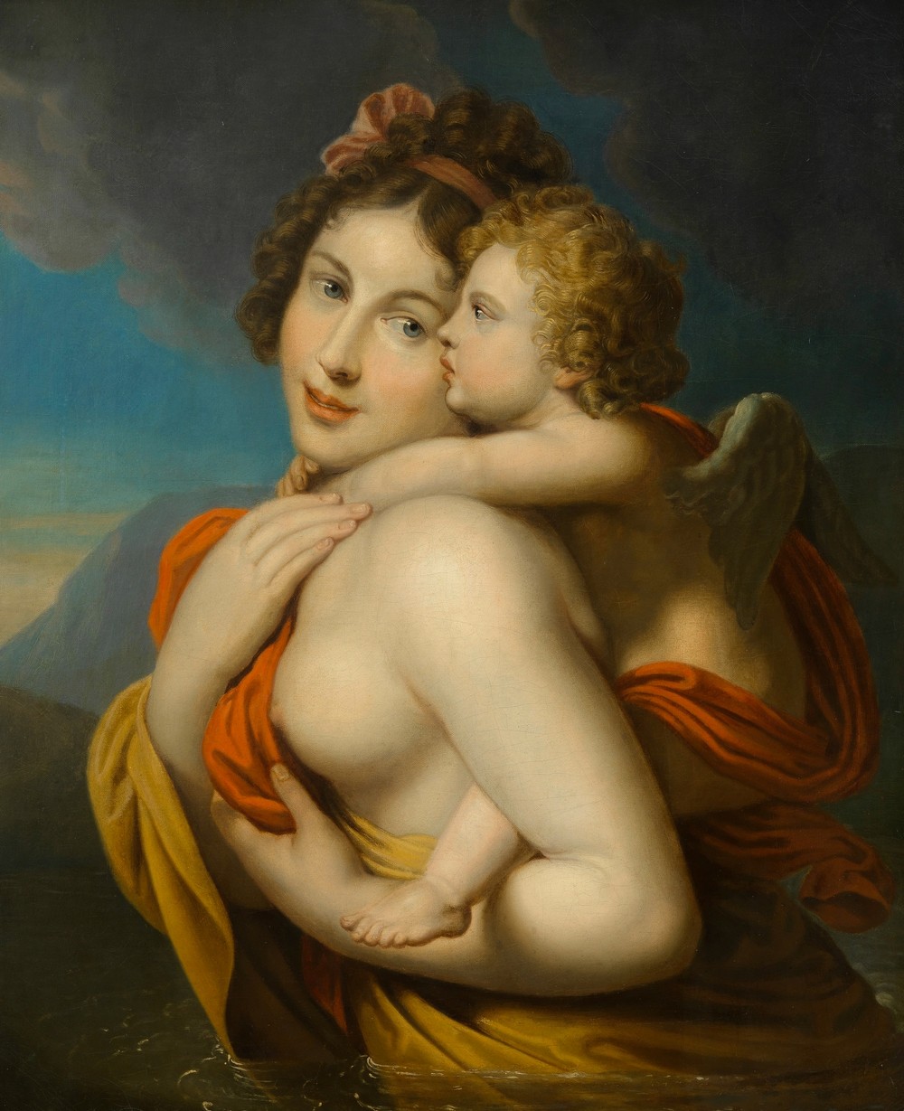 Nymphe trägt Amor durch einen Fluss (around 1800)