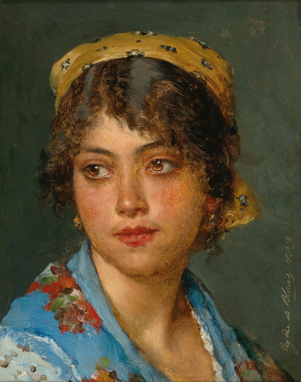 A Young Italian Woman with a Yellow Headscarf