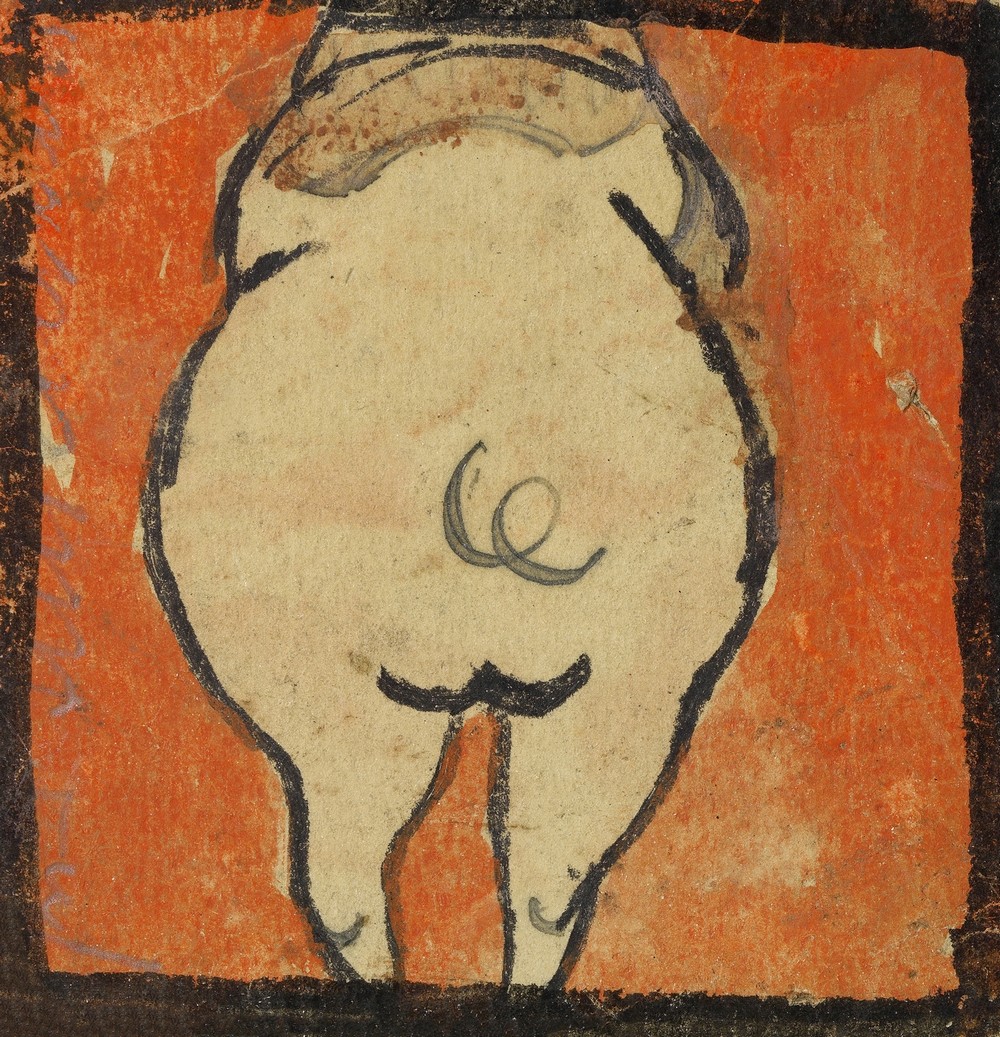 Schwein von hinten