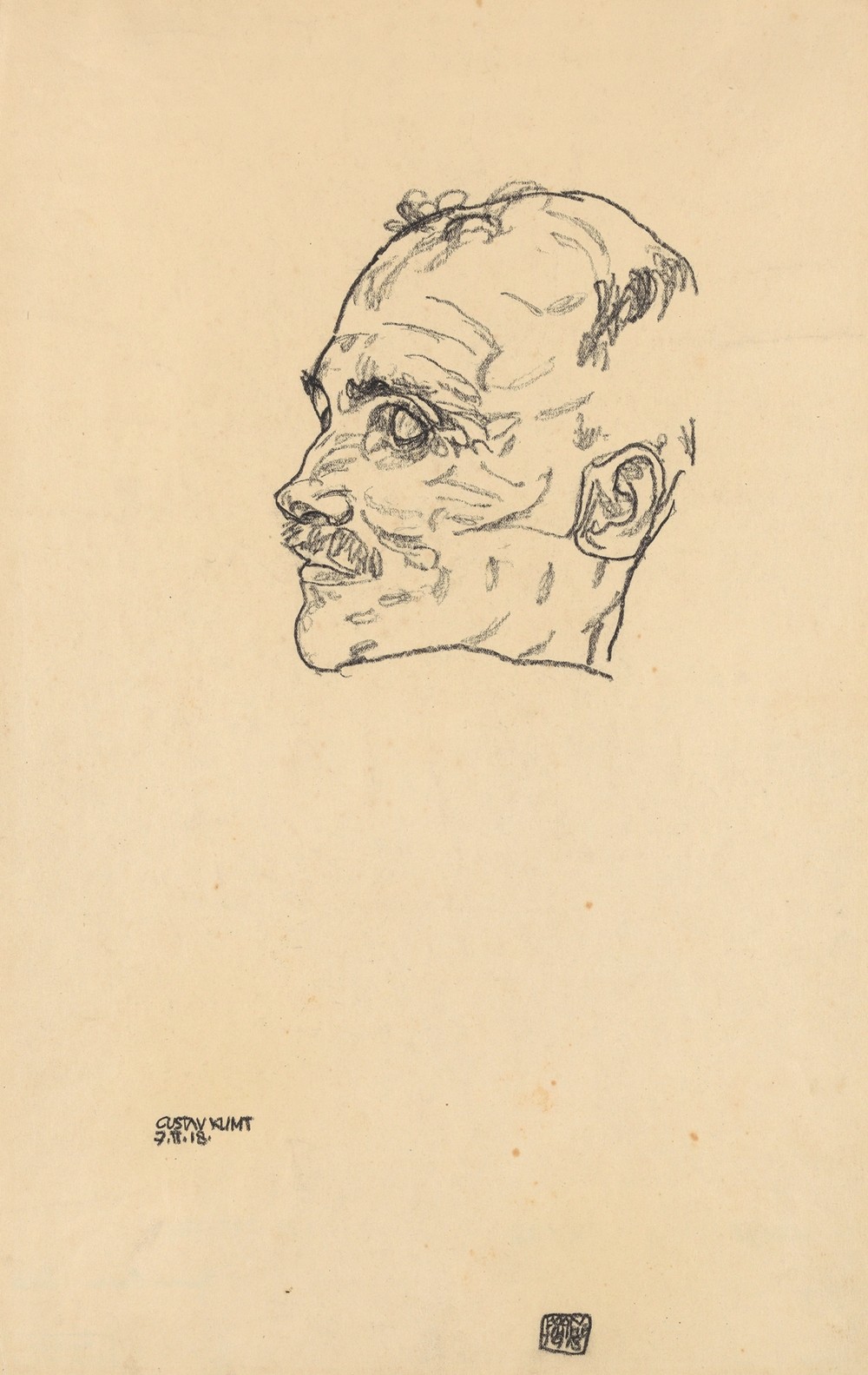 Gustav Klimt auf dem Totenbett