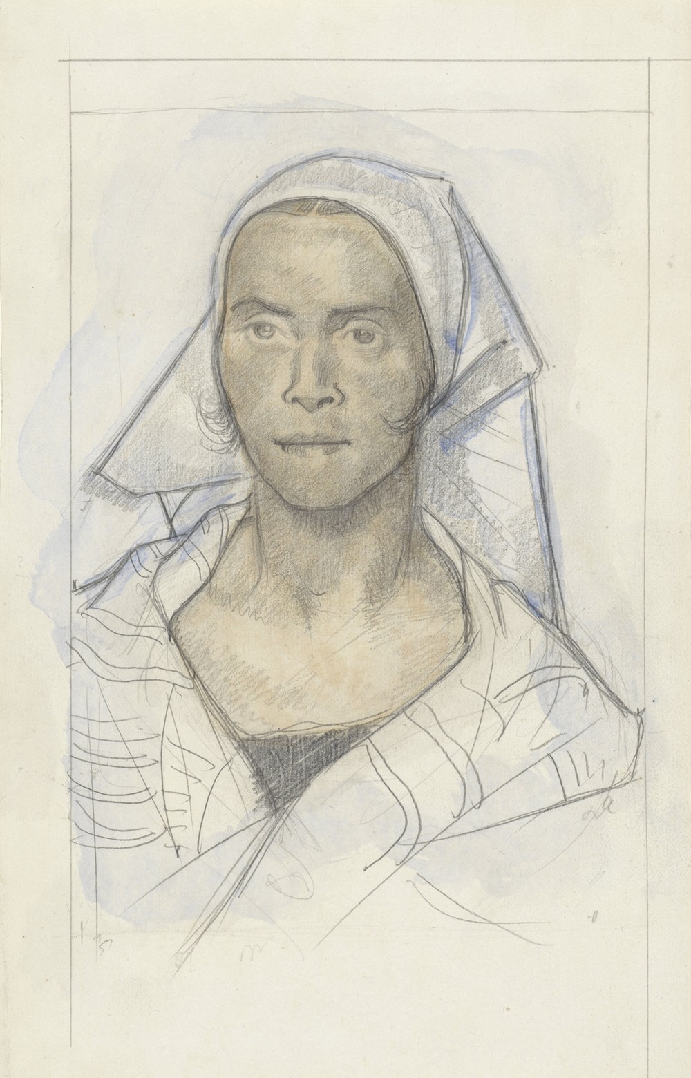 Portret van een vrouw met hoofddoek