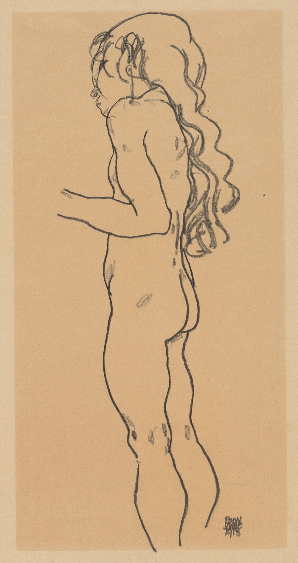 Standing Nude Girl, Facing Left