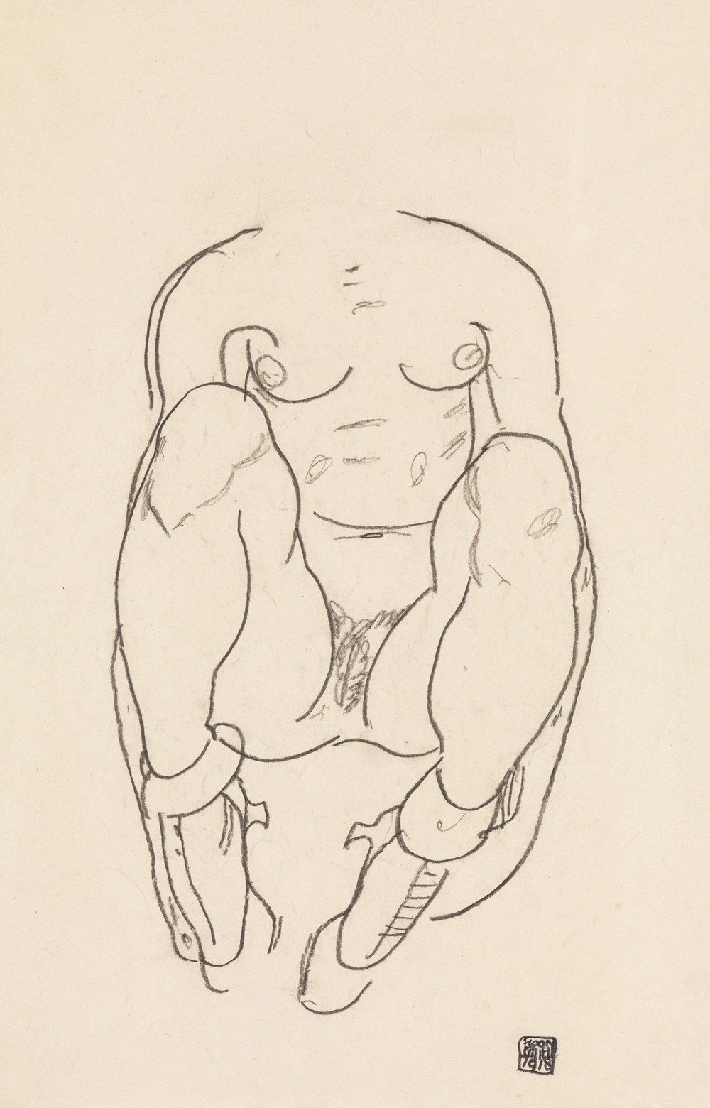 Torso of a Seated Woman with Boots