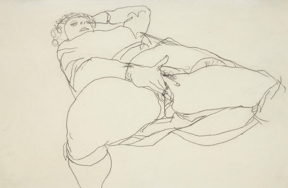 Onanierende Frau Mit Gespreizten Schenkeln (Masturbating Woman With Spread Thighs)