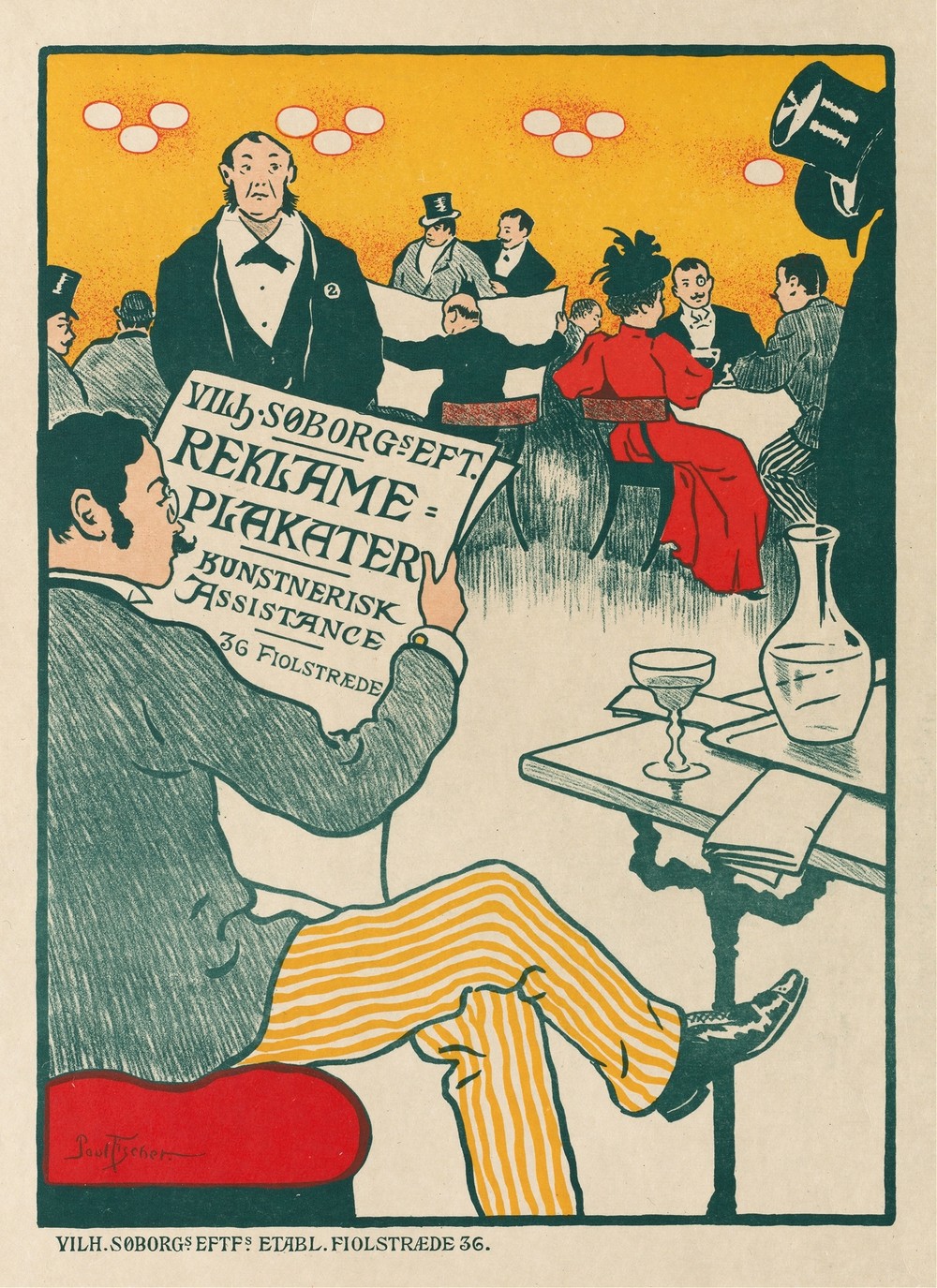 Poster for Exhibition of Artistic Posters of Wilhelm Söborg (c. 1895)