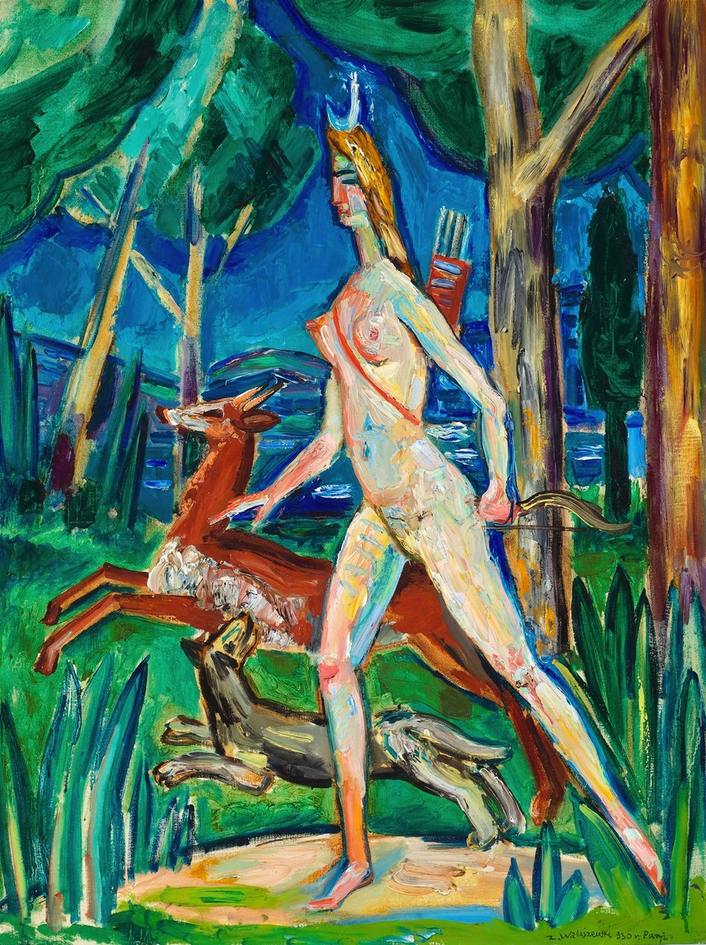 Diana in the forest