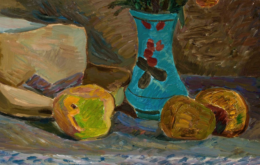 Blue flower vase