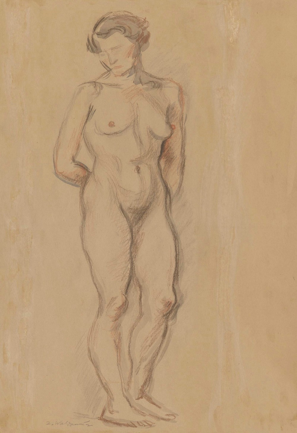 Standing nude