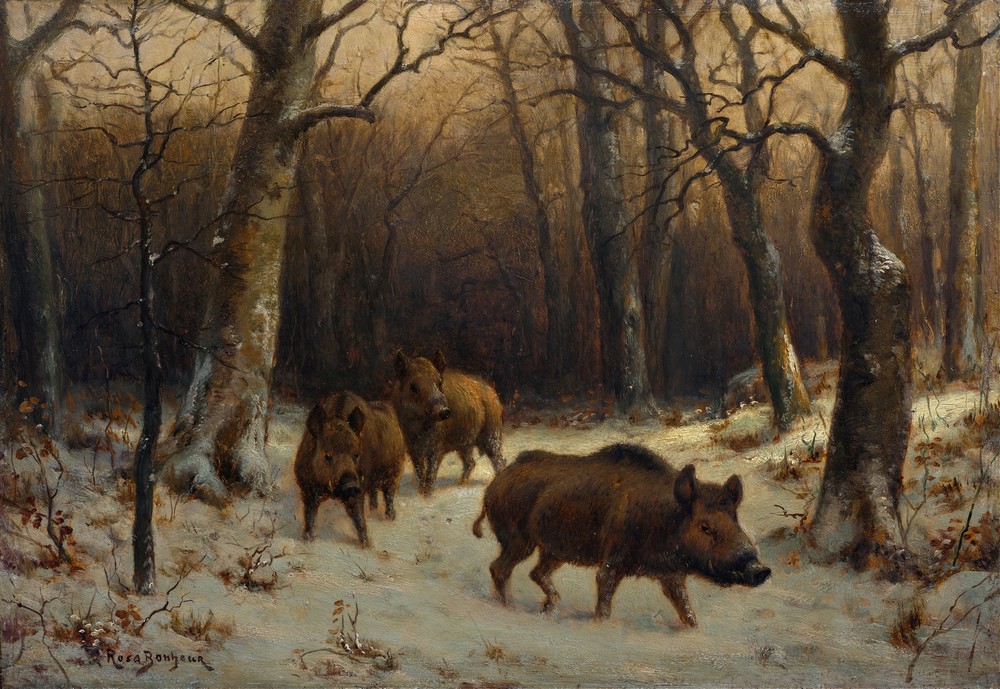 Wild Boars in the Snow (c. 1872-1877)