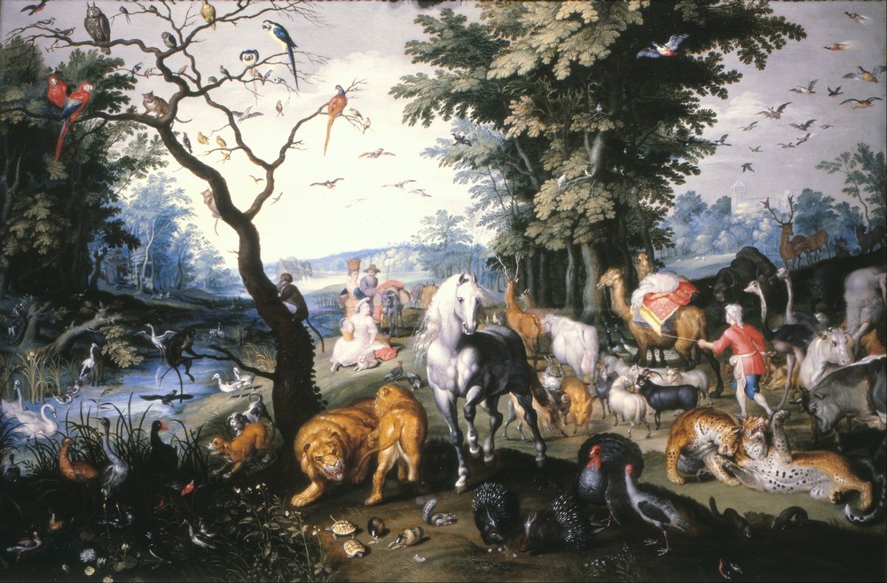 The animals entering Noah`s Ark
