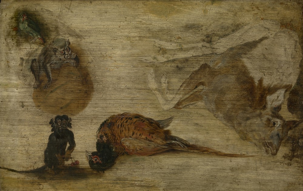 Study of monkeys, a deer and other animals (circa 1623)