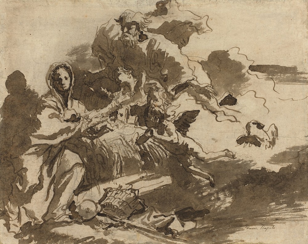 God the Father and Angels Adoring the Madonna and Child (recto) (c. 1753)