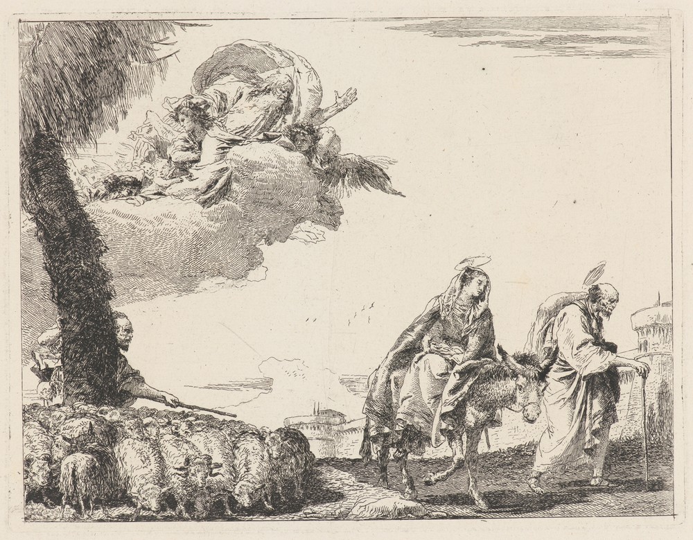 The Flight with the Holy Family at the Right