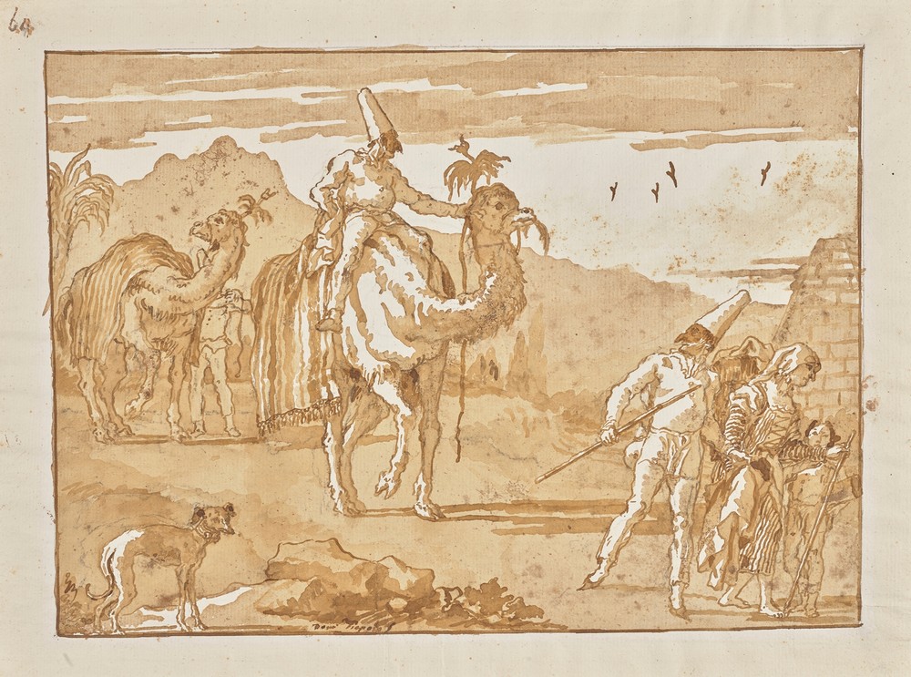 The Punchinello Riding a Camel at the Head of a Caravan (late 1790s)