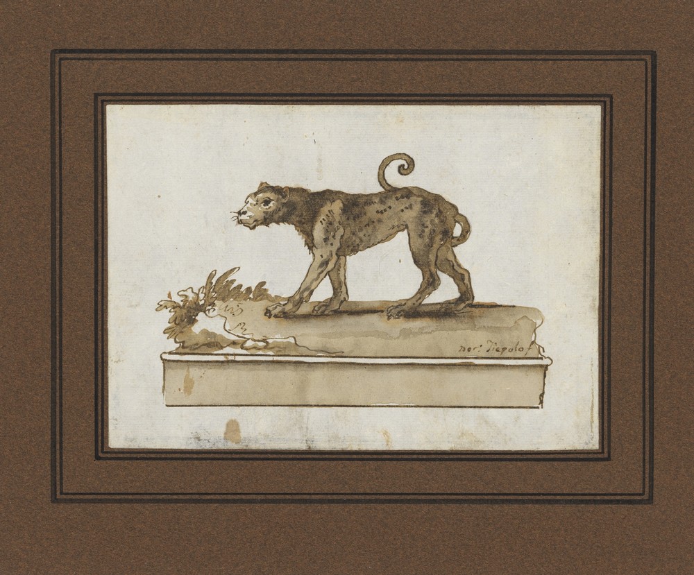 A Leopard, Moving to the Left (on a Base) (mid-18th–early 19th century)