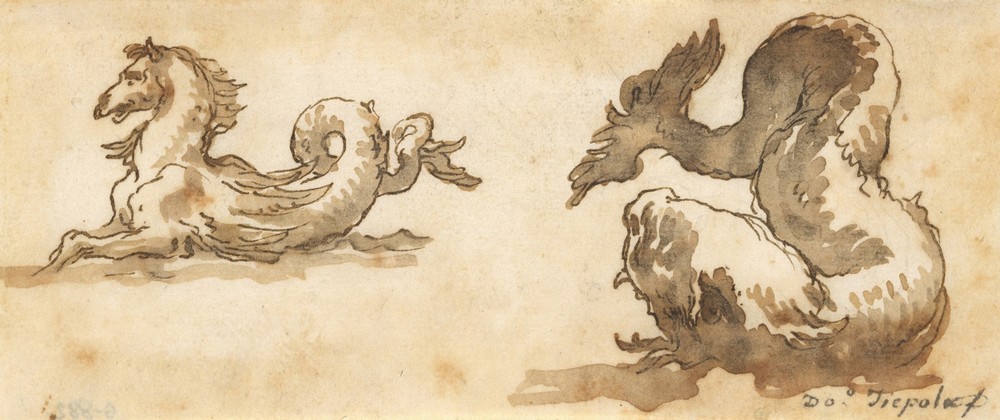 A Sea Horse and a Dolphin (mid-18th–early 19th century)
