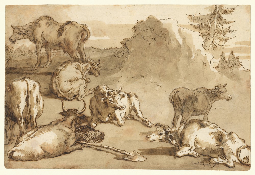 Cattle in a Landscape (mid-18th–early 19th century)
