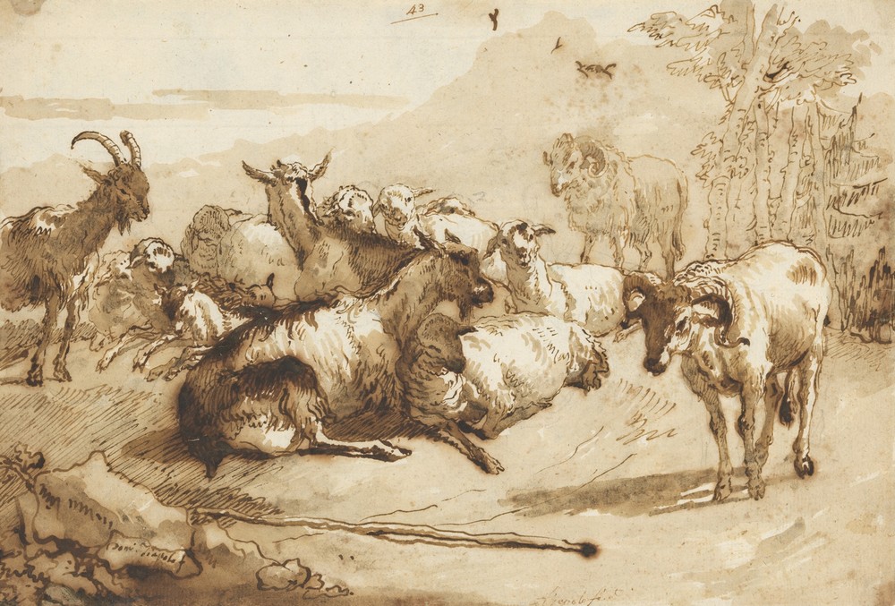 Goats and Sheep in a Landscape (ca. 1760–61)