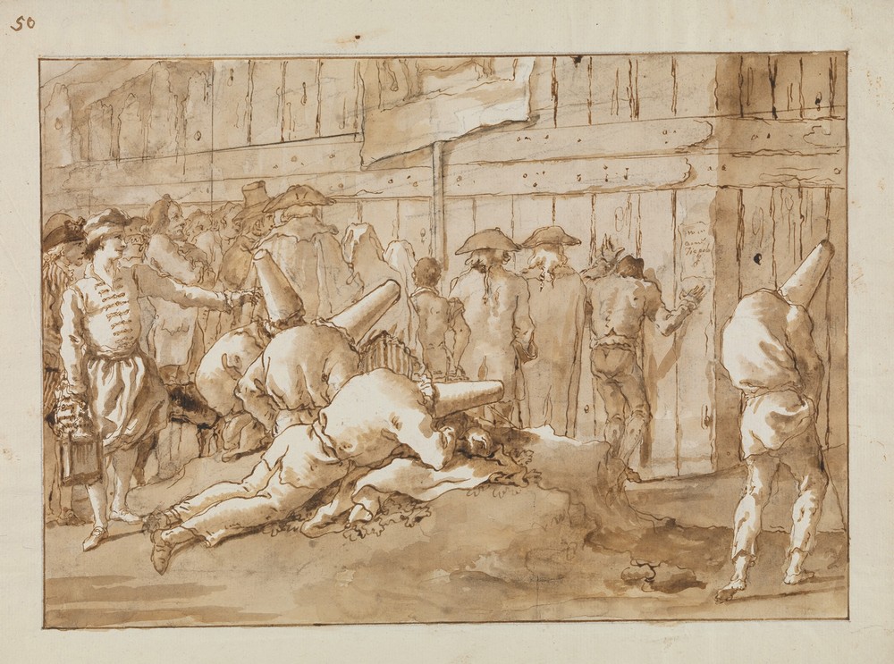 Punchinellos Outside a Circus (late 18th–early 19th century)