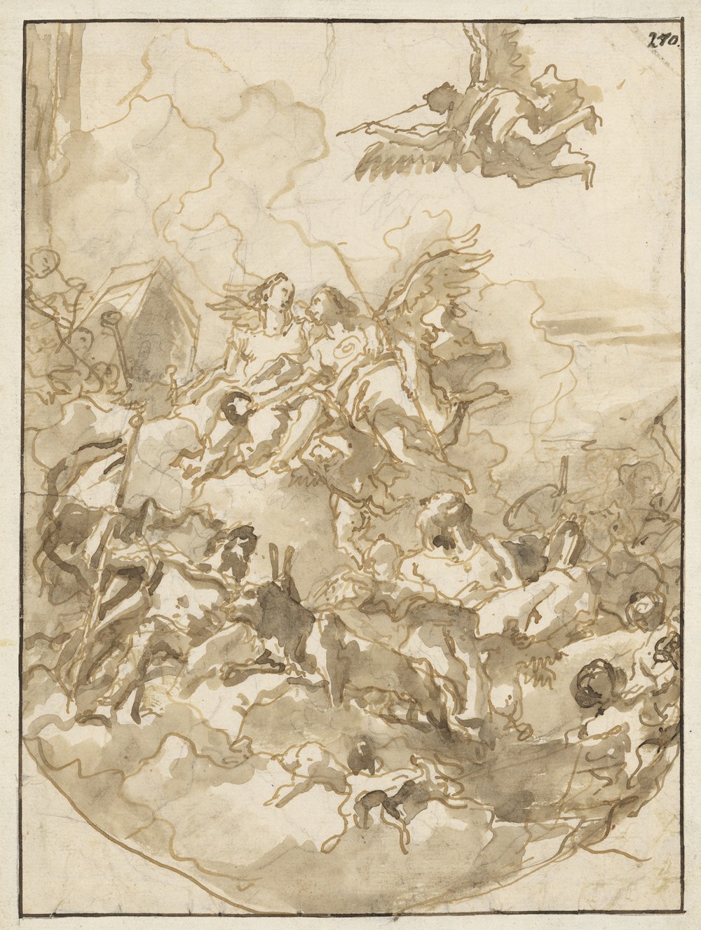 Sketch for a Ceiling with an Allegory of Fortitude and Wisdom (1780–85)