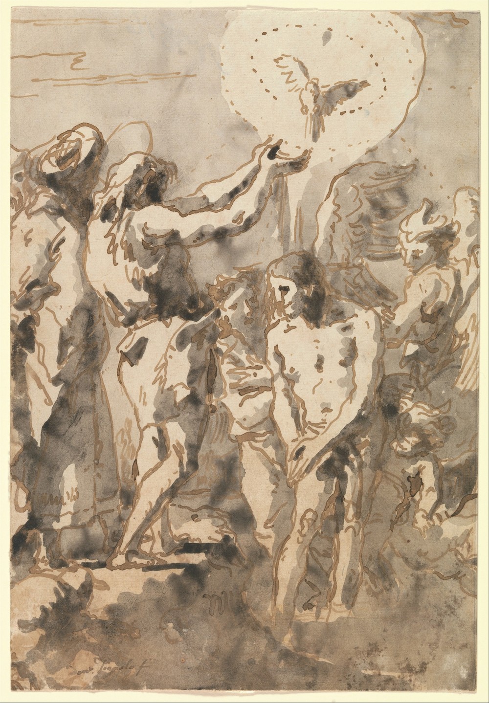 The Baptism of Christ (with Saint John, Without his Cross, in Profile to the Right) (ca. 1770–90)