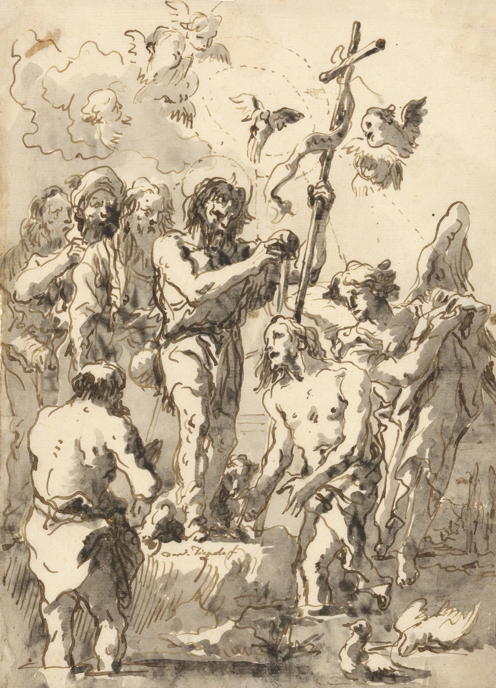 The Baptism of Christ (with Two Ducks in the Water at Lower Right) (ca. 1770–90)