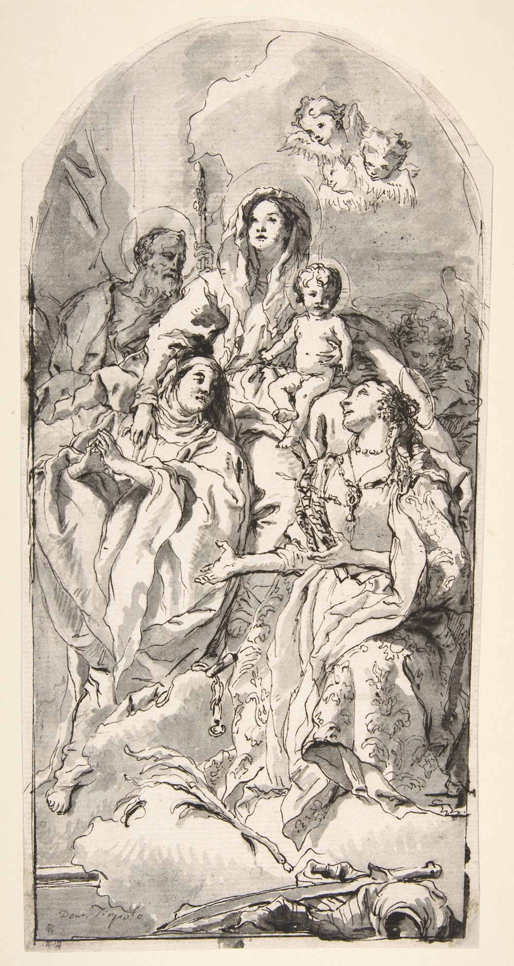 The Holy Family with Two Female Saints