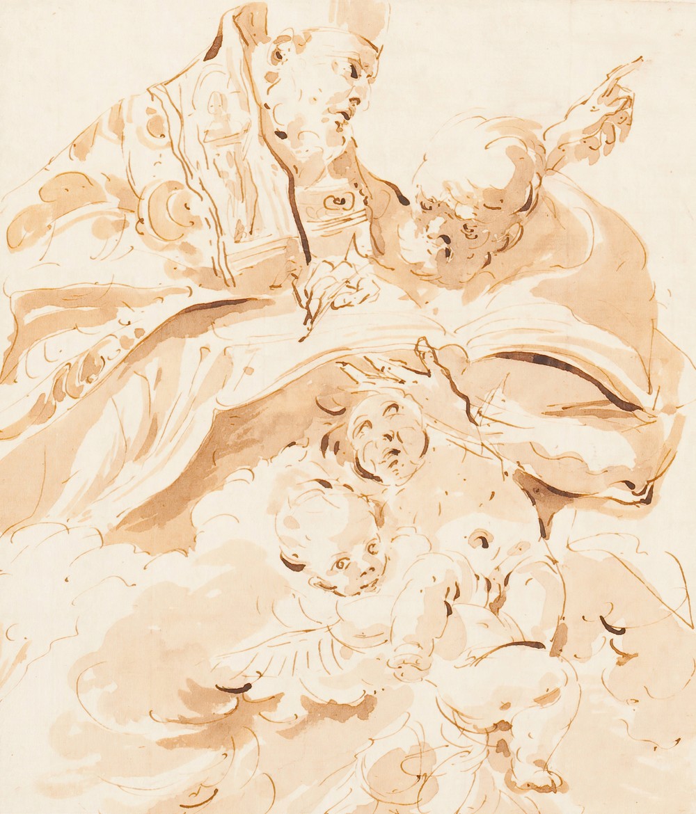 Papal Declaration (St. Augustine with Scribe and Angels)