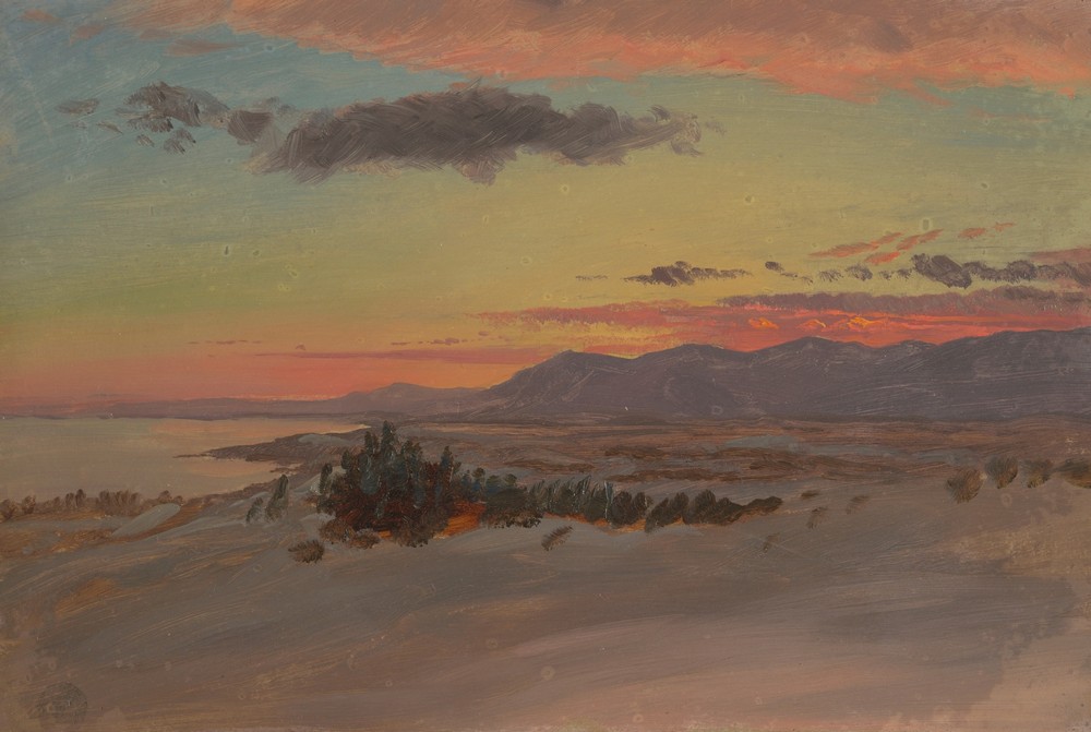 Hudson Valley in Winter, Looking Southwest from Olana (1870–80)