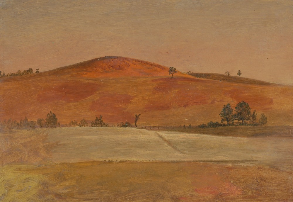 Landscape with Low Hill and Fields (1870–80)