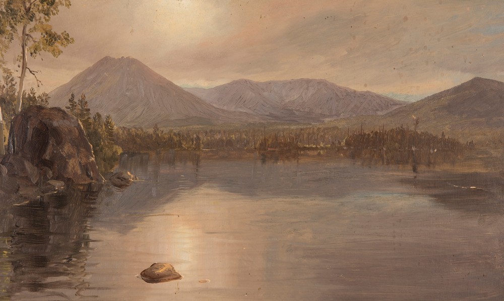 Mounts Katahdin and Turner from Lake Katahdin, Maine (1855–60)