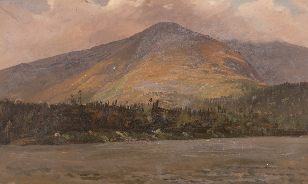 Mt. Katadhin, Showing Pomola and the Great Basin from Sandy Bottom Pond (ca. 1877)