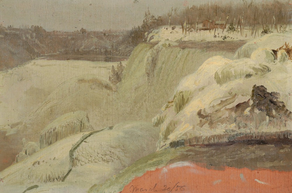 Niagara Falls in the Snow, seen from Goat Island