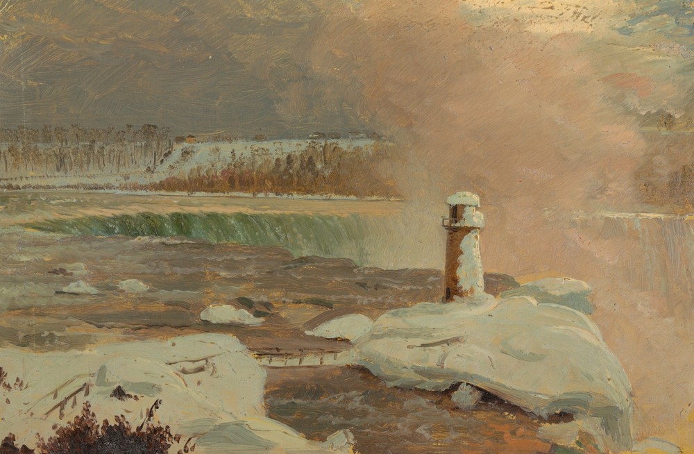 Niagara River and Falls in Snow