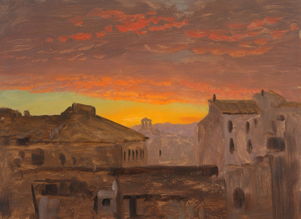 Rome, Rooftops at Sunset (1868–69)