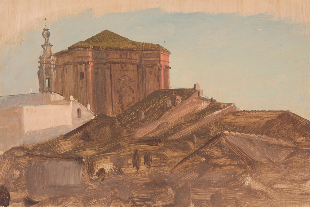 Rooftops near Sant’Andrea delle Fratte from the Pincio, Rome (late 1868 or early 1869)