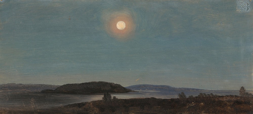 Sun or Moon Rising over Porcupine Islands, Bar Harbor (ca. 1860)