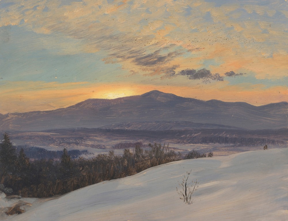 Sunset Across the Hudson Valley, Winter (1870–80)