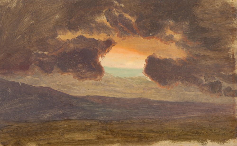 Sunset over bare hills (1870–80)