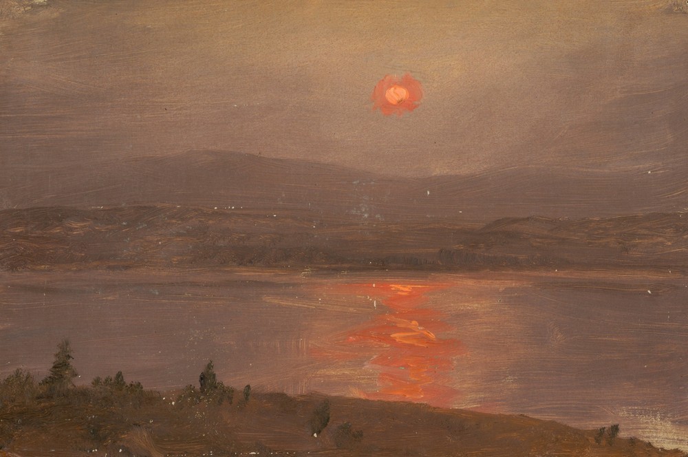 View Across the Hudson at Sunset (ca. 1890)