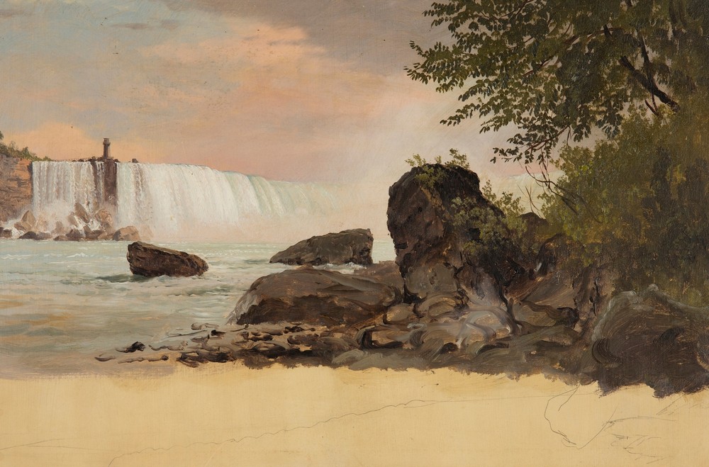 View of the Canadian Falls and Goat Island