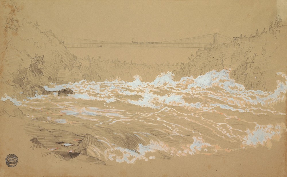 The Gorge, Niagara, Looking Toward the Suspension Bridge (ca. 1856–58)