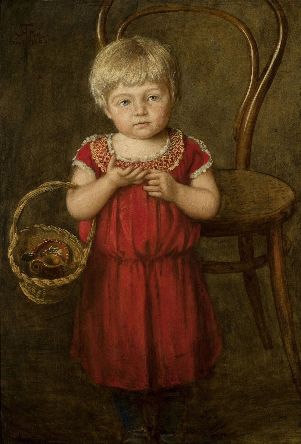 Portrait of Ela with a basket