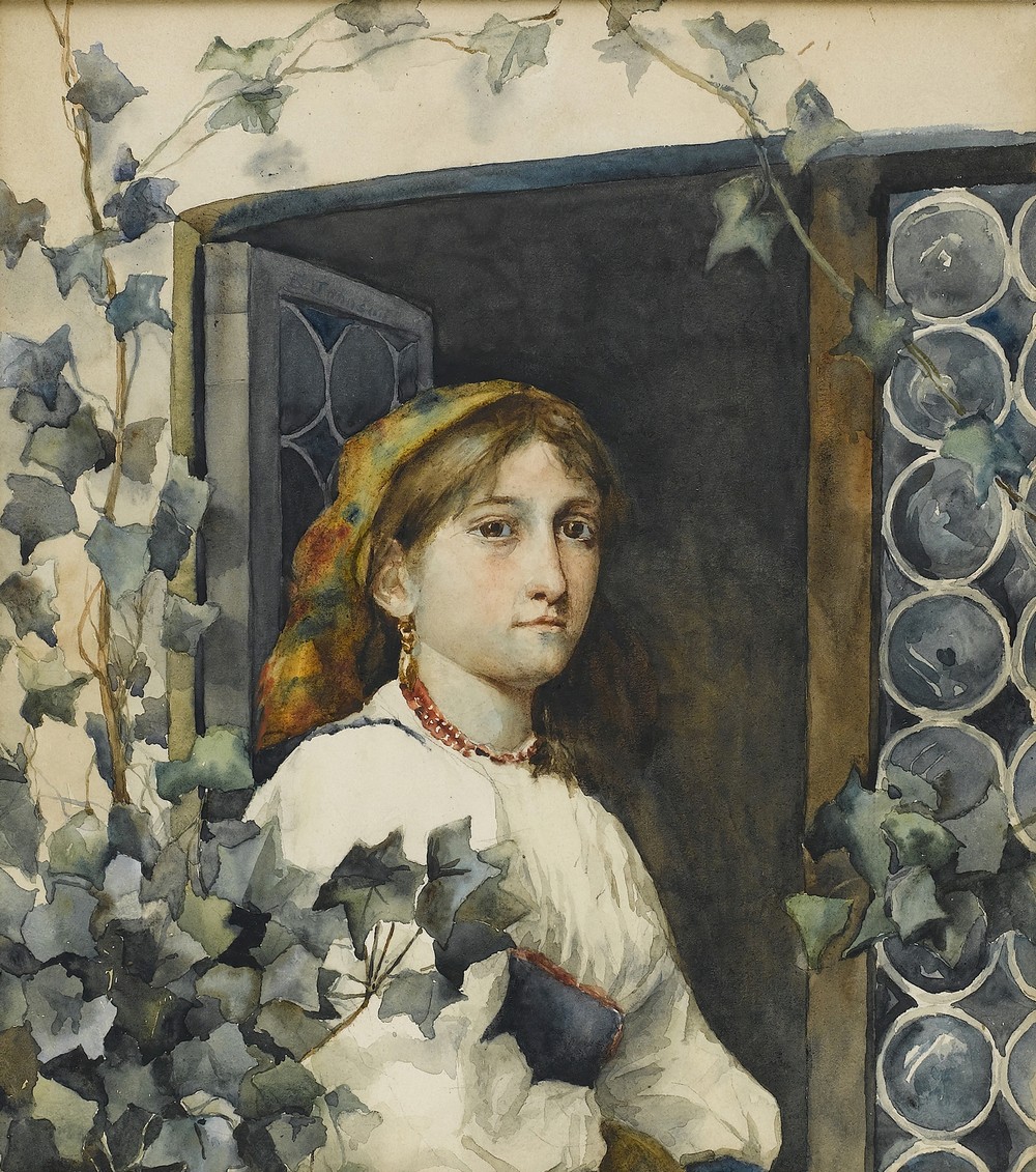 Peasant Girl in Window (circa 1900)