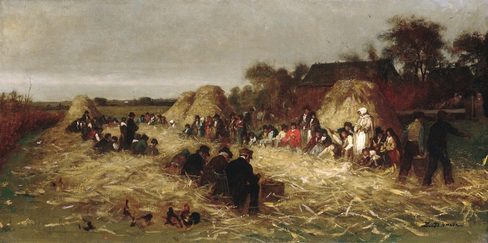 Corn Husking at Nantucket (ca. 1875)