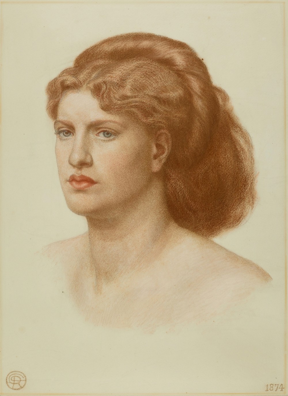 Portrait of fanny cornforth, head and shoulders