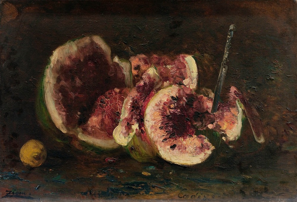 Nature Morte Aux Pastèques Et Couteau